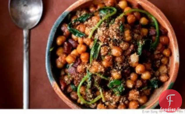 Pois Chiches Frits Au Chorizo Et Épinards