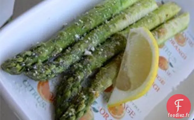 Asperges au Parmesan Rôties