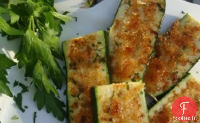 Courgettes Au Parmesan à l'Ail Grillé