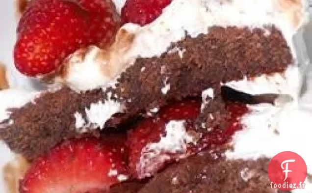 Délice de Brownie aux Fraises