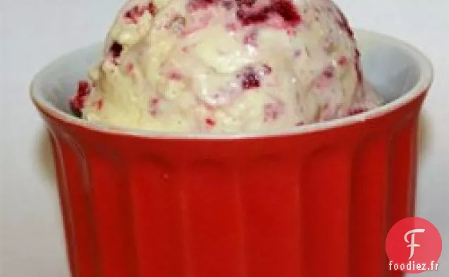 Glace au Chocolat Blanc et à la Framboise