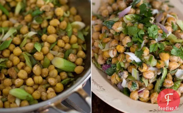 Recette de Salade de Pois Chiches poêlés