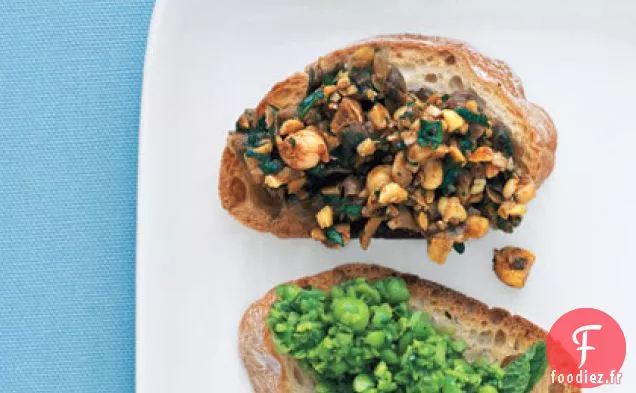 Bruschetta aux Pois Chiches et au Vinaigre Balsamique
