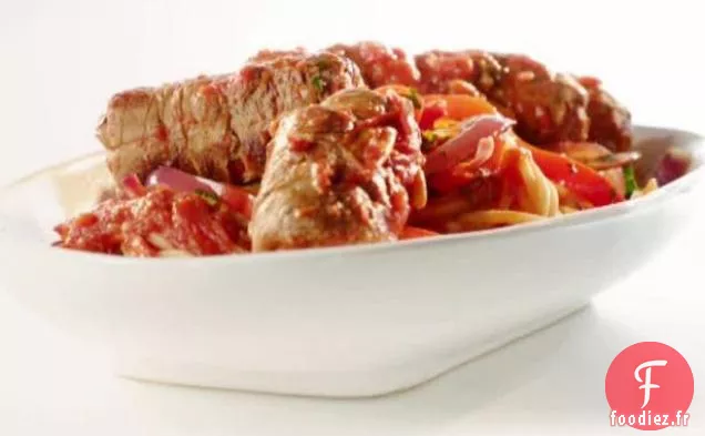 Sauce du dimanche à la Braciola et à la Saucisse
