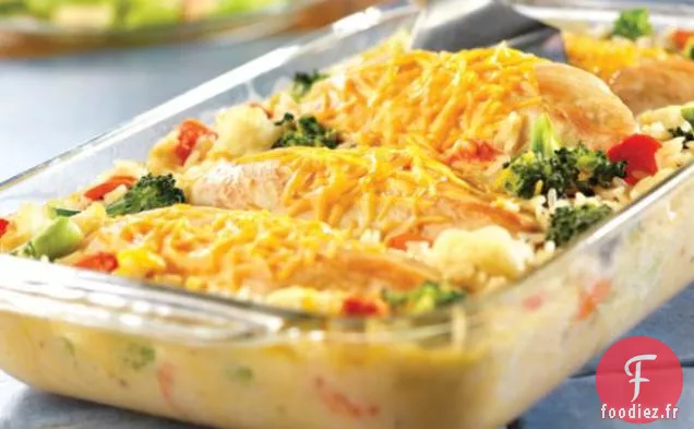 Casserole de Poulet au Fromage et Riz
