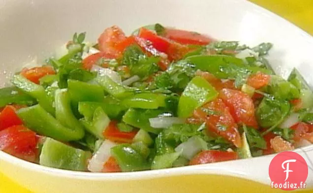 Salade de Poivrons Verts et Tomates