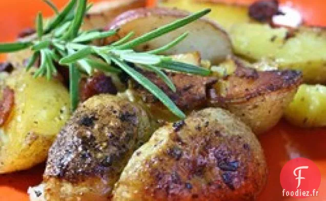 Pommes De Terre Marbrées Rôties À la Poêle