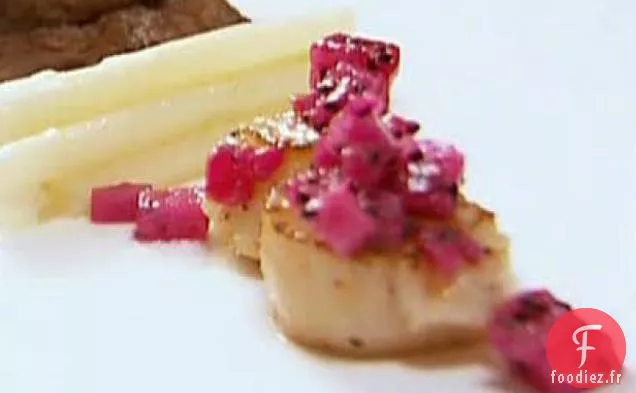 Pétoncles Poêlés avec Salsa aux Fruits du Dragon