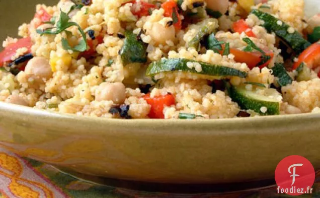 Légumes grillés et Pois Chiches au Couscous