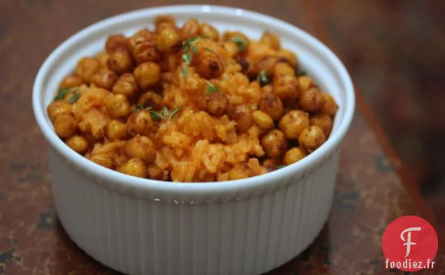 Riz Espagnol Aux Pois Chiches Pimentons Croustillants