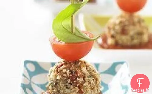 Brochettes de Boulettes de Dinde à l'Italienne