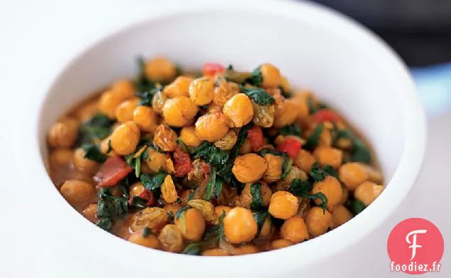 Ragoût de Pois Chiches et d'Épinards