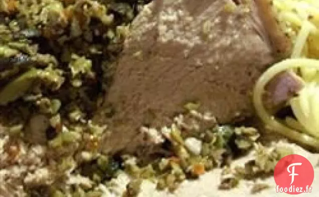 Longe de Porc Farcie Italienne avec Relish aux Olives
