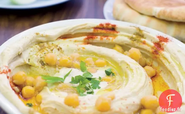 Houmous Israélien au Paprika et Pois Chiches entiers