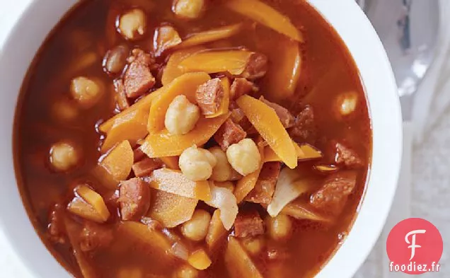 Soupe de Garbanzo au Chorizo et au Paprika Fumé