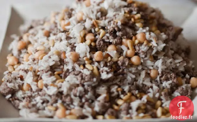 Vinaigrette Épicée à l'Agneau et au Riz aux Pois Chiches