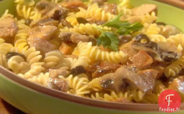 Fusilli Crémeux aux Champignons et au Poulet