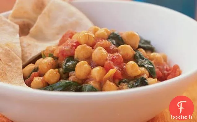 Curry de Pois Chiches et Épinards