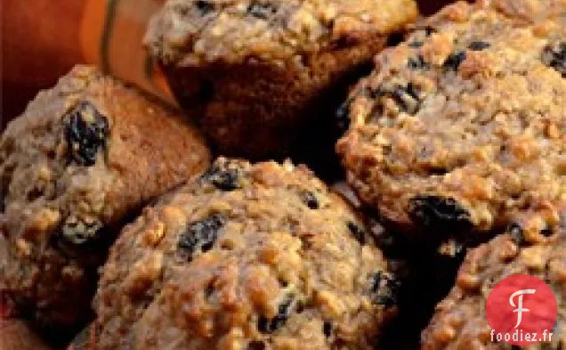 Muffins aux Raisins et À l'Avoine Caramélisés