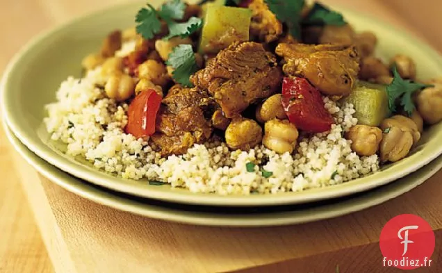 Couscous au Poulet au Curry et Pois Chiches
