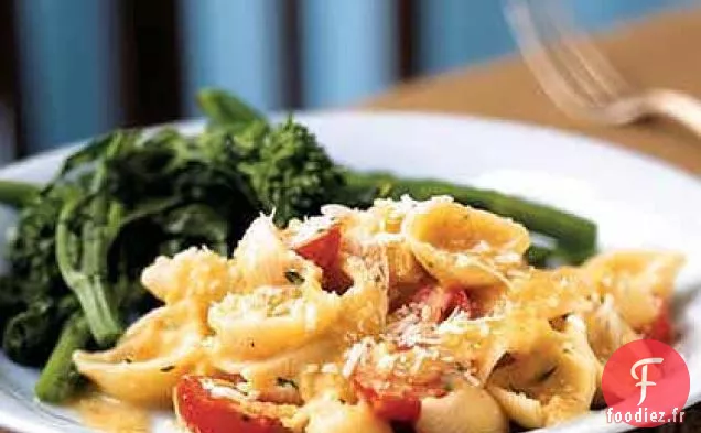 Pâtes aux Pois Chiches et Sauce à l'Ail