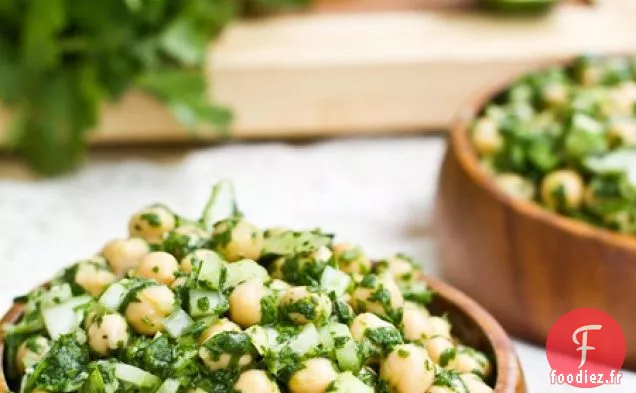 Salade de Pois Chiches à la Coriandre et au Citron Vert