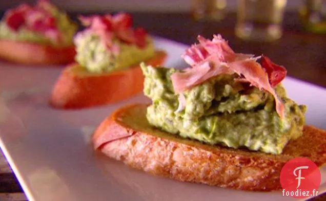 Crostini aux Pois Sucrés