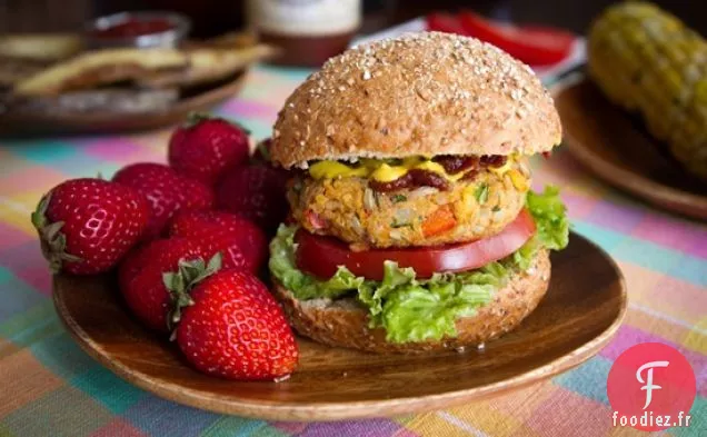 Hamburgers Épicés aux Pois Chiches Bbq