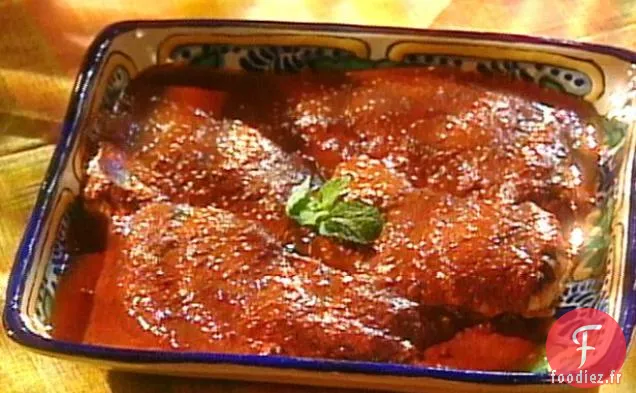 Poulet à la Sauce aux Graines de Sésame Rouge: Pipian Rojo del Norte