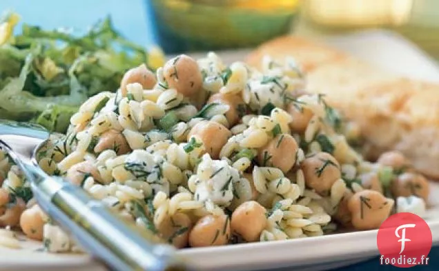 Salade d'Orzo aux Pois Chiches, Aneth et Citron