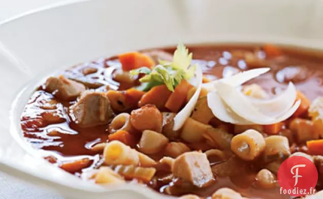Ragoût de Poulet, Pâtes et Pois Chiches