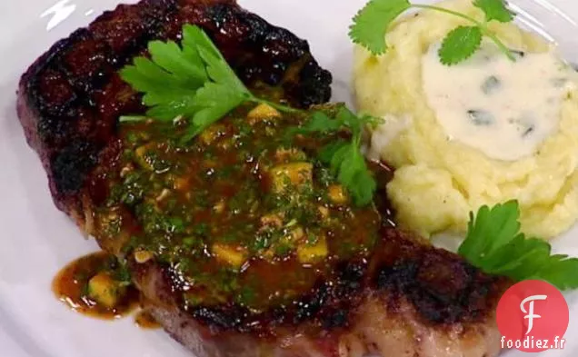 Entrecôte Grillée avec Chimichurri à la Mangue