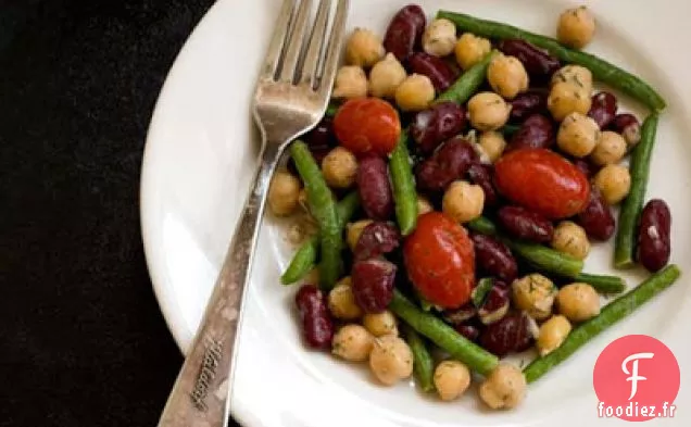 Salade De Trois haricots Avec Vinaigrette À L'Aneth