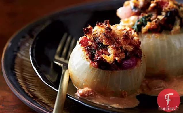 Oignons Farcis à l'Agneau et aux Épinards