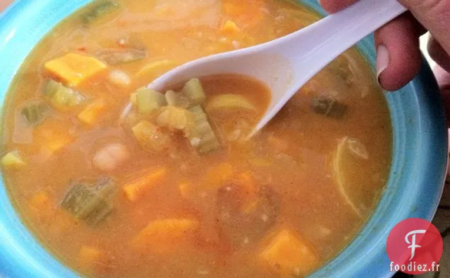 Soupe Marocaine aux Pois Chiches et Patates Douces