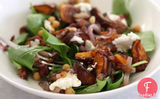 Salade De Courge Et Pois Chiches À L'Orange, Gingembre Et Poivre Noir
