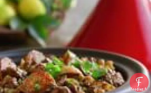 Tajine D'Agneau Aux Pommes De Terre Et Pois Chiches