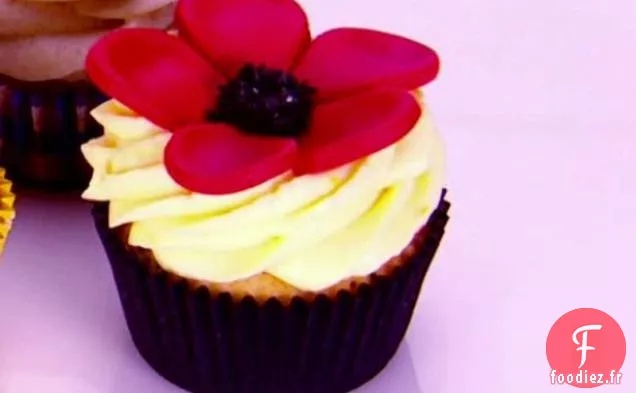 Cupcake au Coquelicot Endormi à l'Orange avec Glaçage au Fromage à la Crème à l'Orange