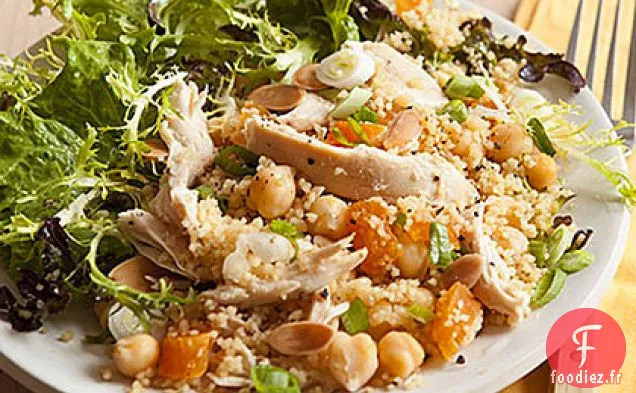 Couscous au Poulet, Pois Chiches et Abricots