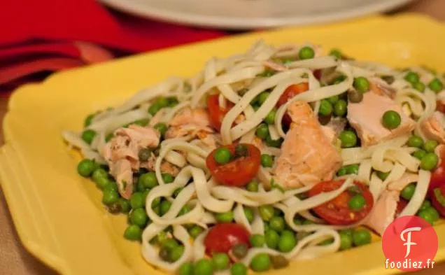 Linguini au Saumon et aux Légumes