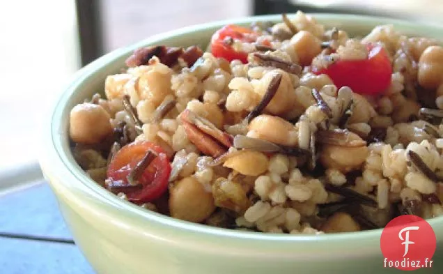 Salade De Riz Brun Et Sauvage Et D'Orge Aux Pois Chiches