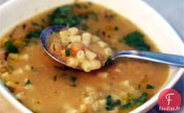 Dîner Ce soir: Soupe de Pois Chiches et Pâtes