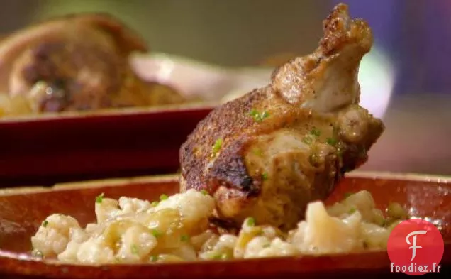 Poulet à la Coriandre au Chou-fleur Martelé