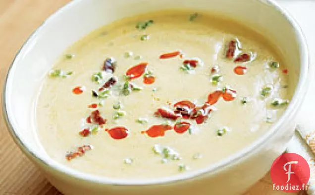 Soupe Crémeuse De Pois Chiches Au Chorizo Croquant