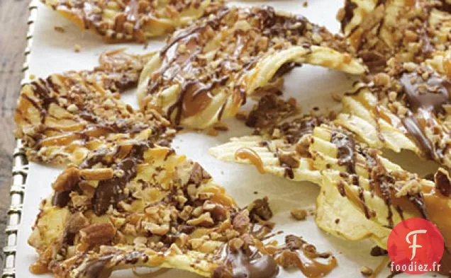 Chips de Pommes de Terre Chocolat-Caramel-Pacanes