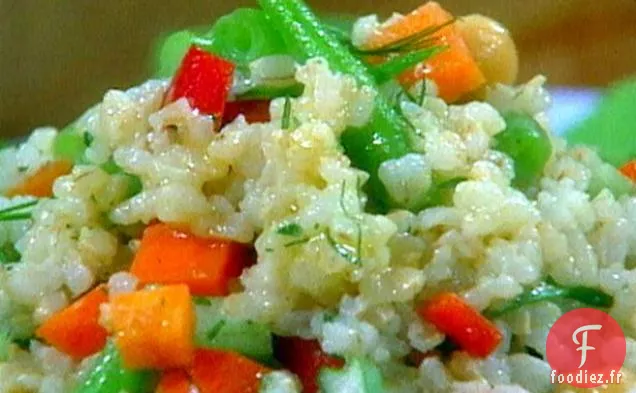 Salades de Riz aux Légumes avec des Haricots