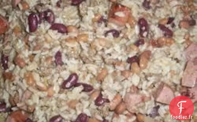 Boeuf Haché et Saucisse aux Haricots Rouges et Riz
