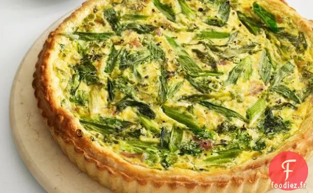 Tarte à la Ricotta, Jambon et Échalotes