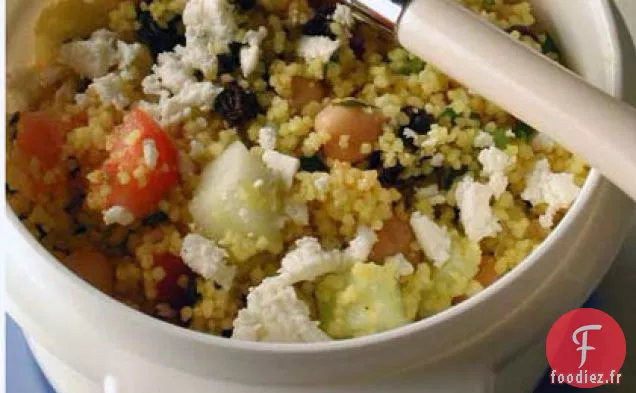 Couscous - Salade de Pois Chiches et Vinaigrette Gingembre-Citron Vert