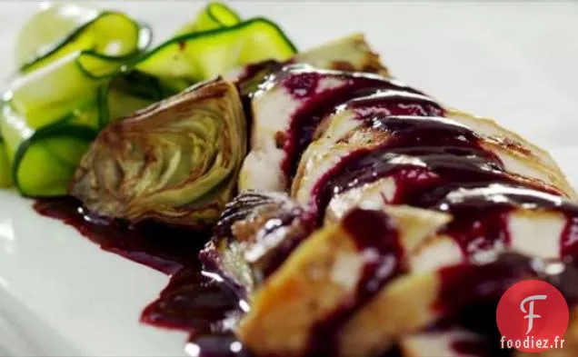 Poulet et Saucisse avec Réduction de Mûres